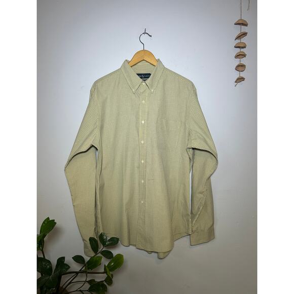 Ralph Lauren Other - Green Checked Ralph‎ Lauren Custom Fit Long-Sleeve Button-Down Shirt - (Mens XL)